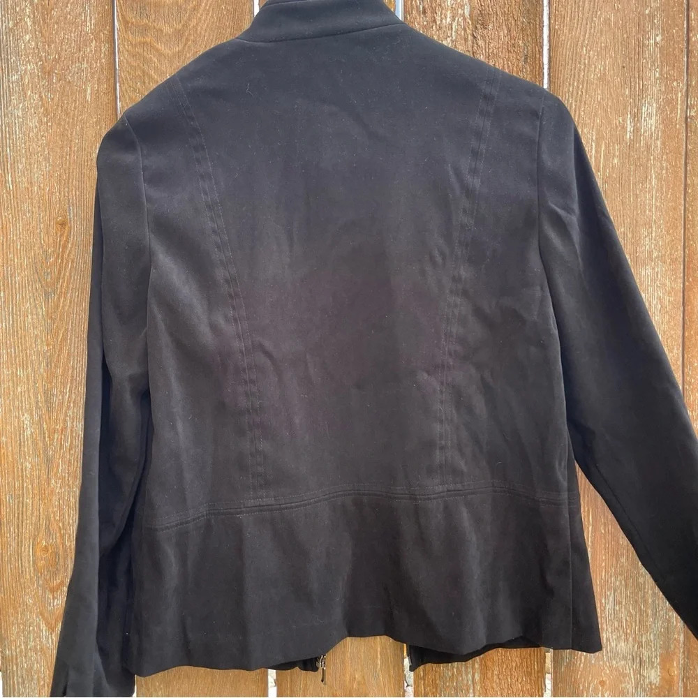 JENNIFER MOORE Women’s Zip Up Black Blazer Jacket Size 4P Petite - Picture 8 of 10